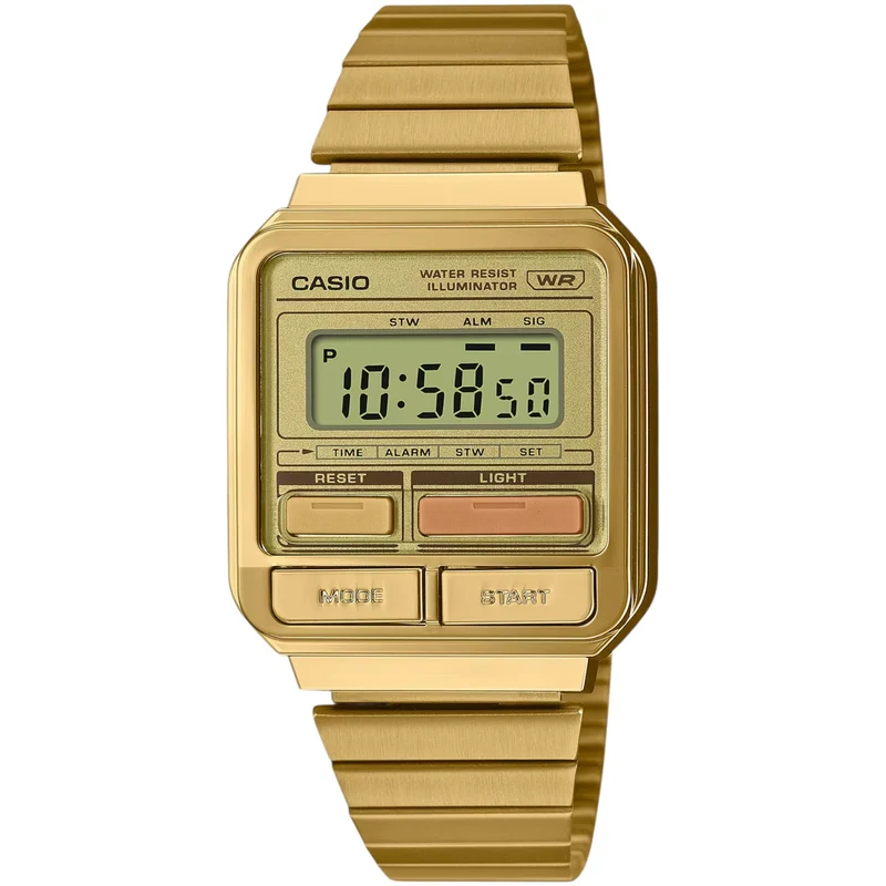 Montre Casio Mixte Vintage A120WEG-9A Quartz Digitale Doré