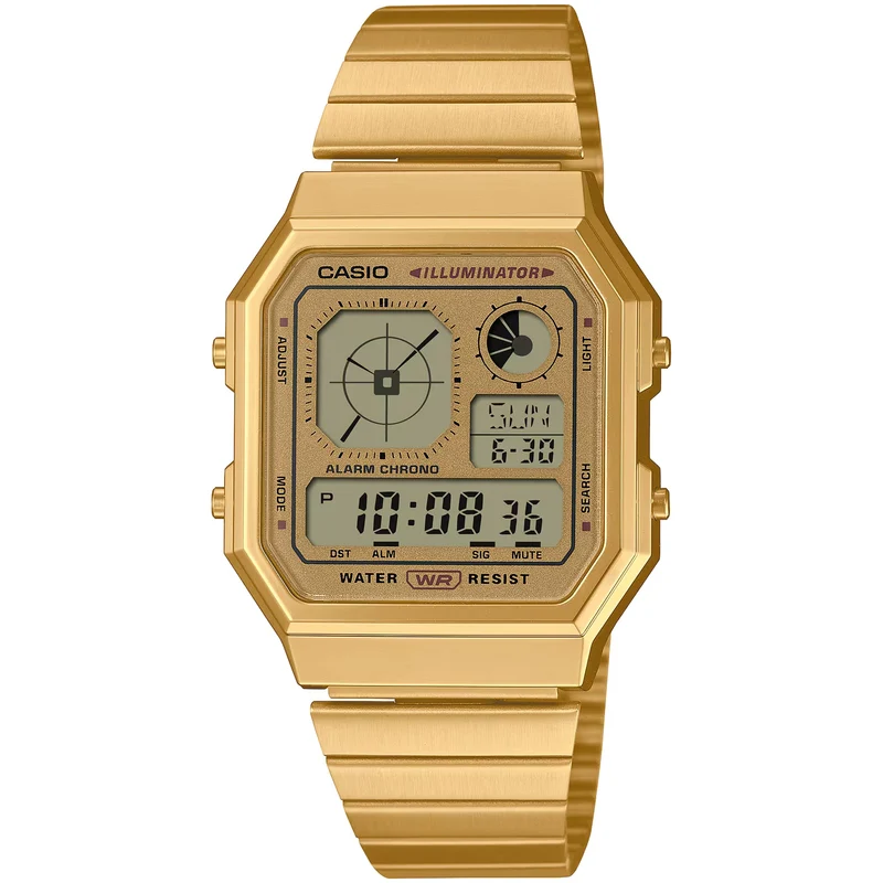 Montre Casio Mixte Vintage A130WEG-9A Quartz Digitale Doré