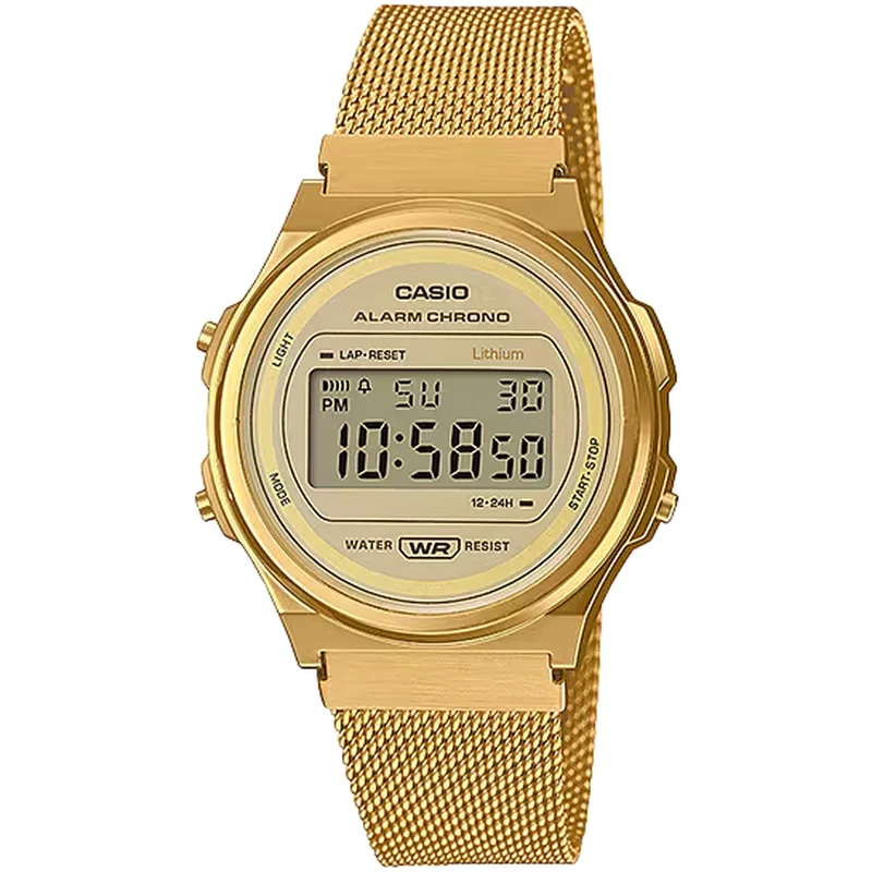 Montre Casio Mixte Vintage A171WEMG-9A Quartz Digitale Doré