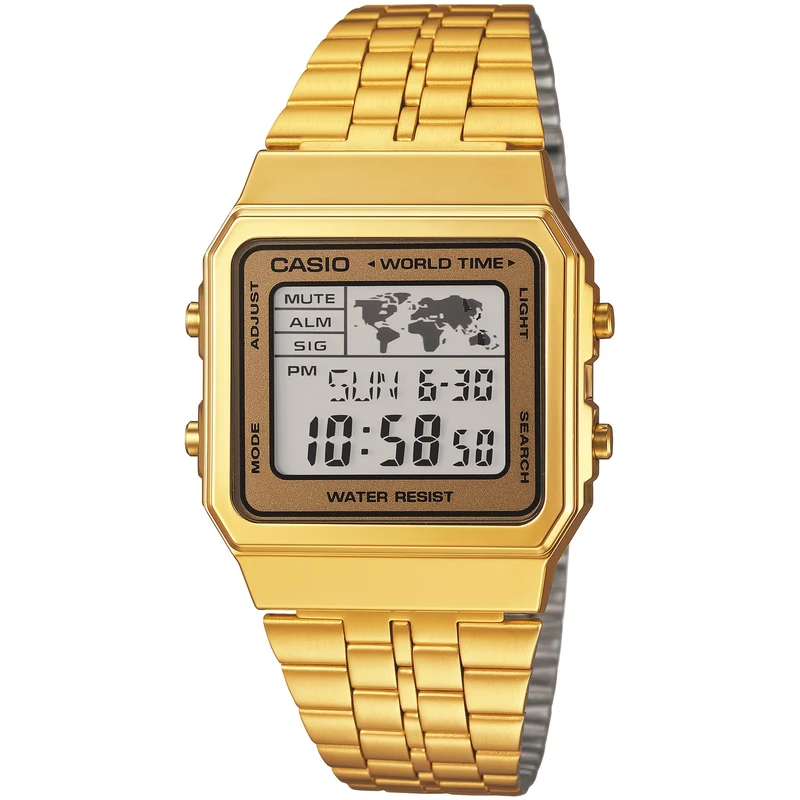 Montre Casio Mixte Vintage A500WGA-9 Quartz Digitale Doré