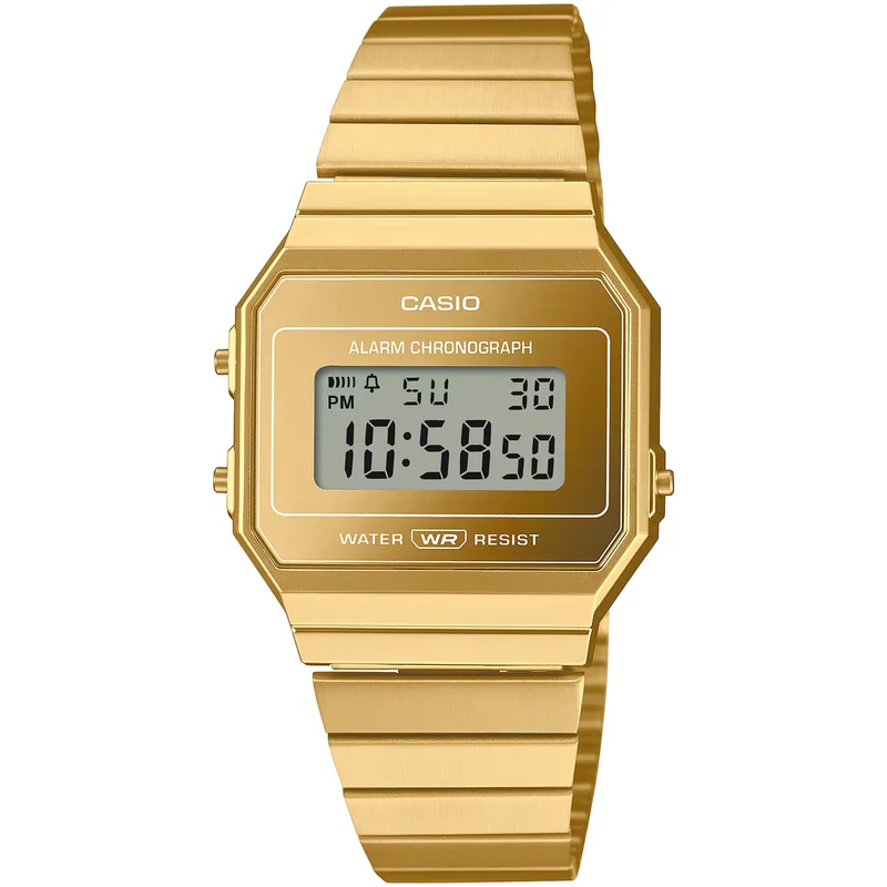 Montre Casio Mixte Vintage A700WEVG-9A Quartz Digitale Doré