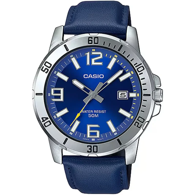 Montre Casio Homme MTP-VD01L-2B Quartz Analogique Argent Bleu