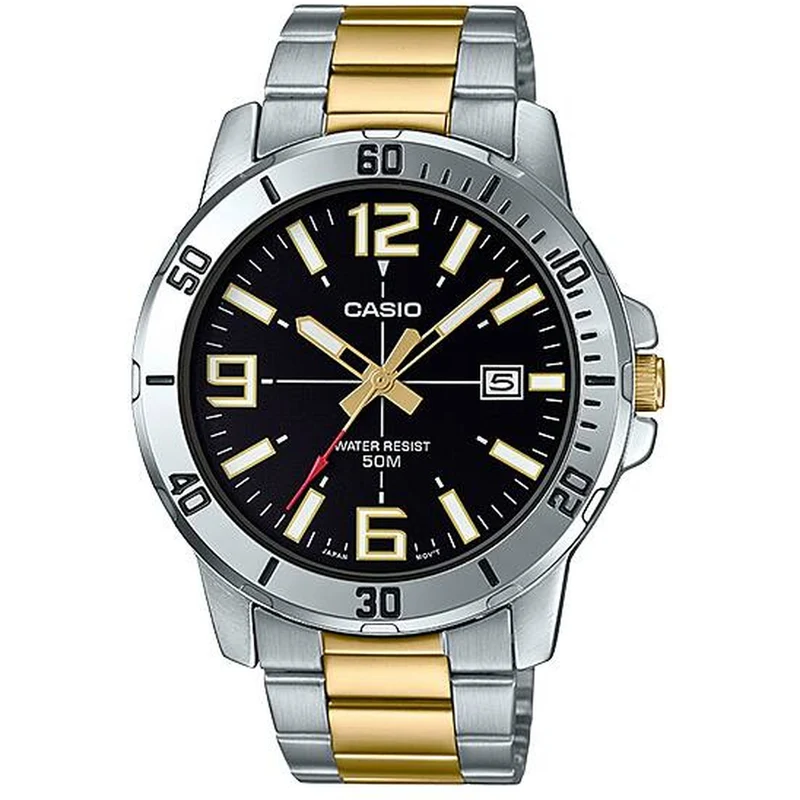 Montre Casio Homme MTP-VD01SG-1B Quartz Analogique Argent Noir