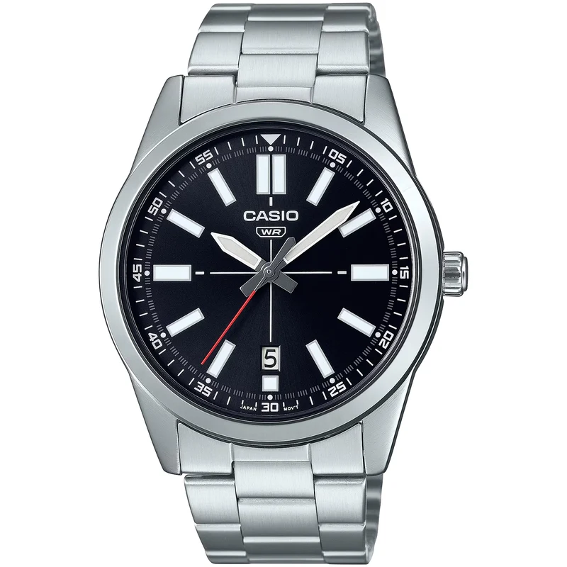 Montre Casio Homme MTP-VD02D-1E Quartz Analogique Argent Noir
