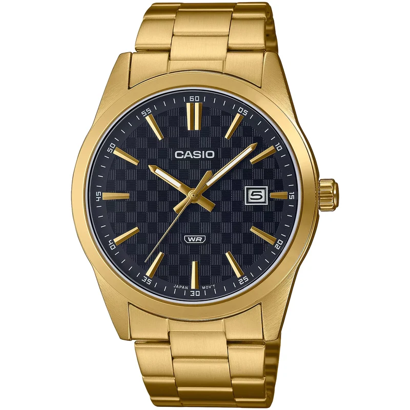 Montre Casio Homme MTP-VD03G-1A Quartz Analogique Doré Noir