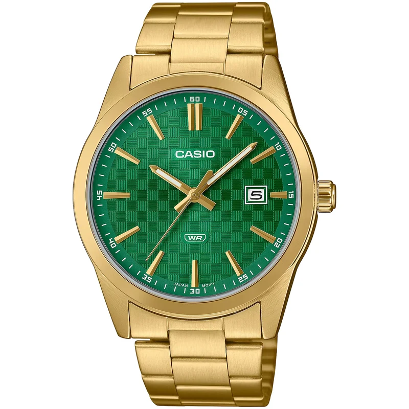 Montre Casio Homme MTP-VD03G-3A Quartz Analogique Doré Vert
