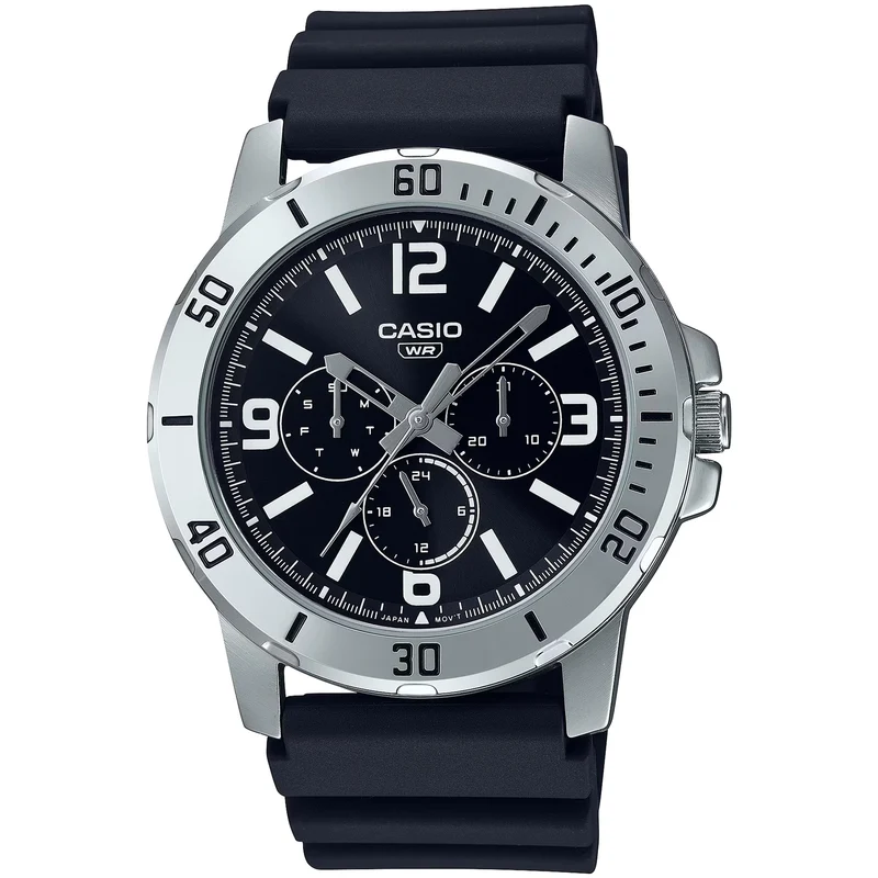 Montre Casio Homme MTP-VD300-1B Quartz Analogique Argent Noir