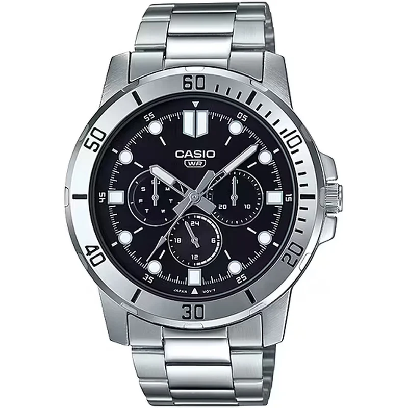 Montre Casio Homme MTP-VD300D-1E Quartz Analogique Argent Noir