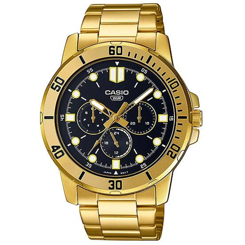 Montre Casio Homme MTP-VD300G-1E Quartz Analogique Doré Noir