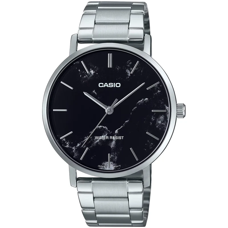 Montre Casio Homme MTP-VT01DM-1A Quartz Analogique Argent Noir