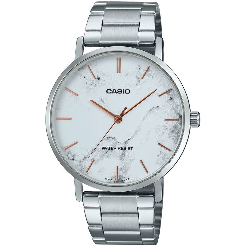 Montre Casio Homme MTP-VT01DM-7A Quartz Analogique Argent Blanc