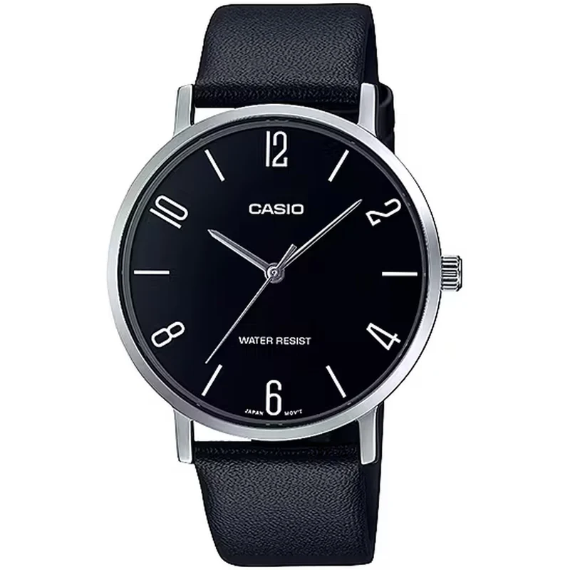 Montre Casio Homme MTP-VT01L-1B2 Quartz Analogique Argent Noir