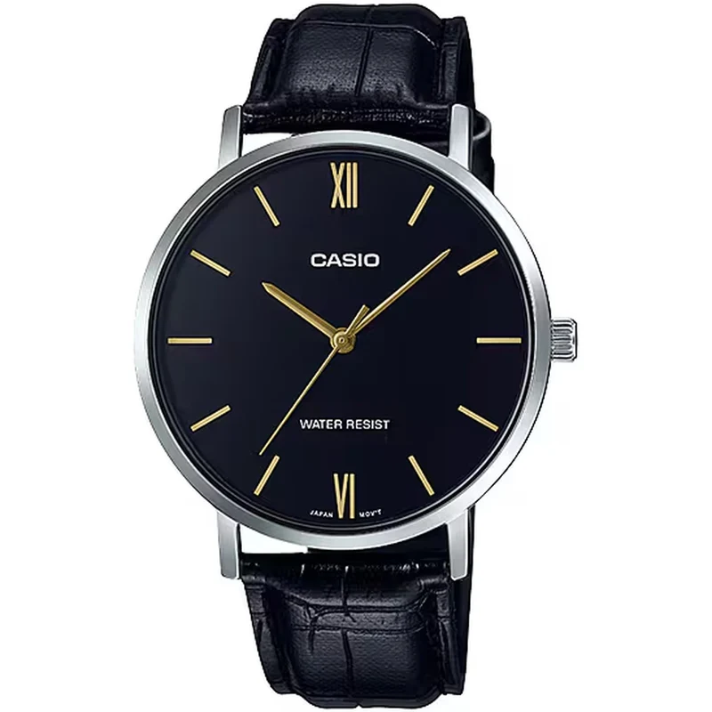Montre Casio Homme MTP-VT01L-1B Quartz Analogique Argent Noir
