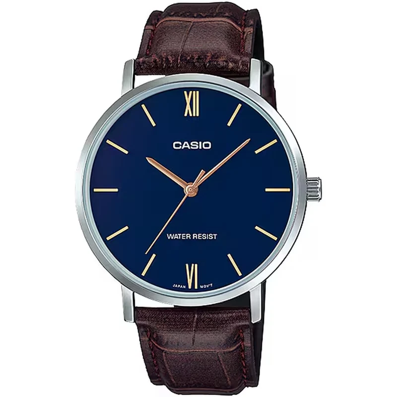 Montre Casio Homme MTP-VT01L-2B Quartz Analogique Argent Bleu
