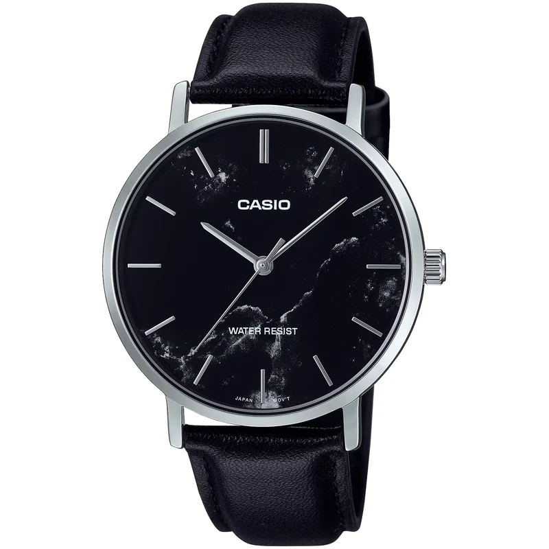 Montre Casio Homme MTP-VT01LM-1A Quartz Analogique Argent Noir