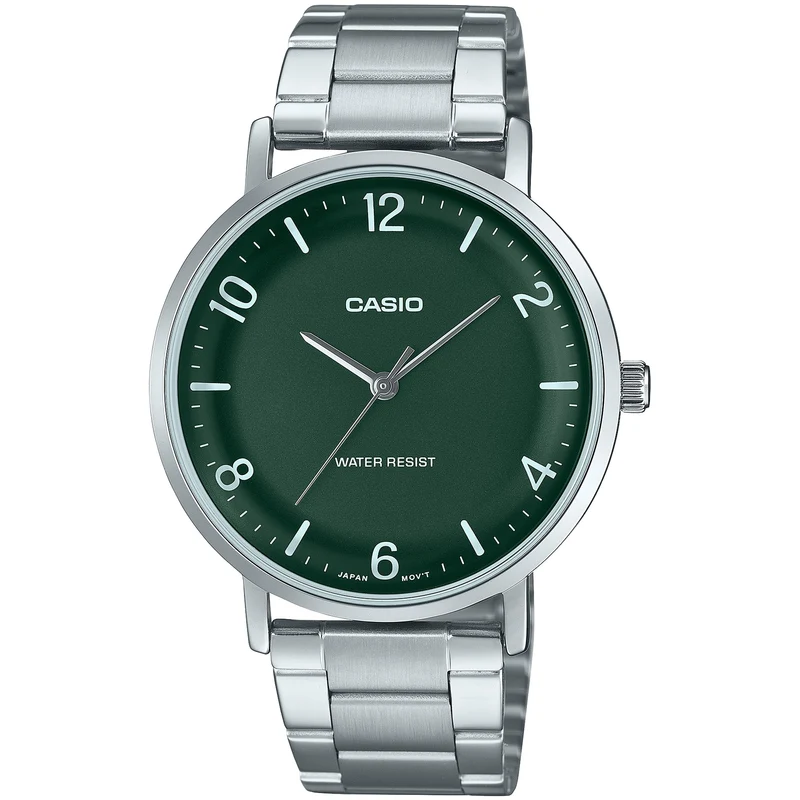 Montre Casio Homme MTP-VT03D-3B Quartz Analogique Argent Vert