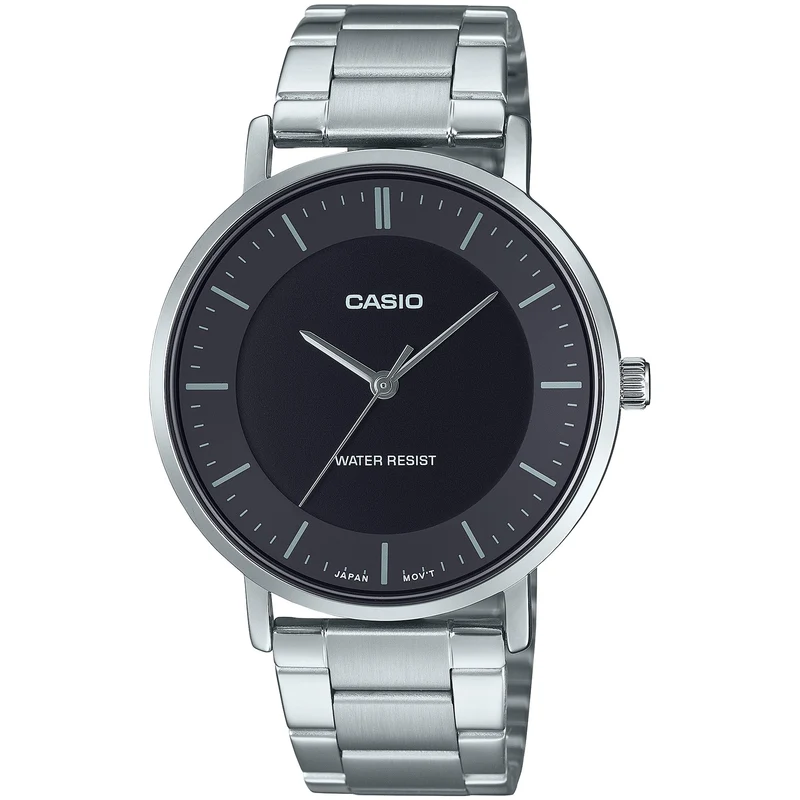 Montre Casio Homme MTP-VT04D-1E Quartz Analogique Argent Noir