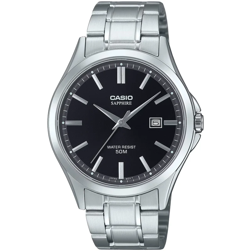 Montre Casio Homme MTS-115D-1A Quartz Analogique Argent Noir