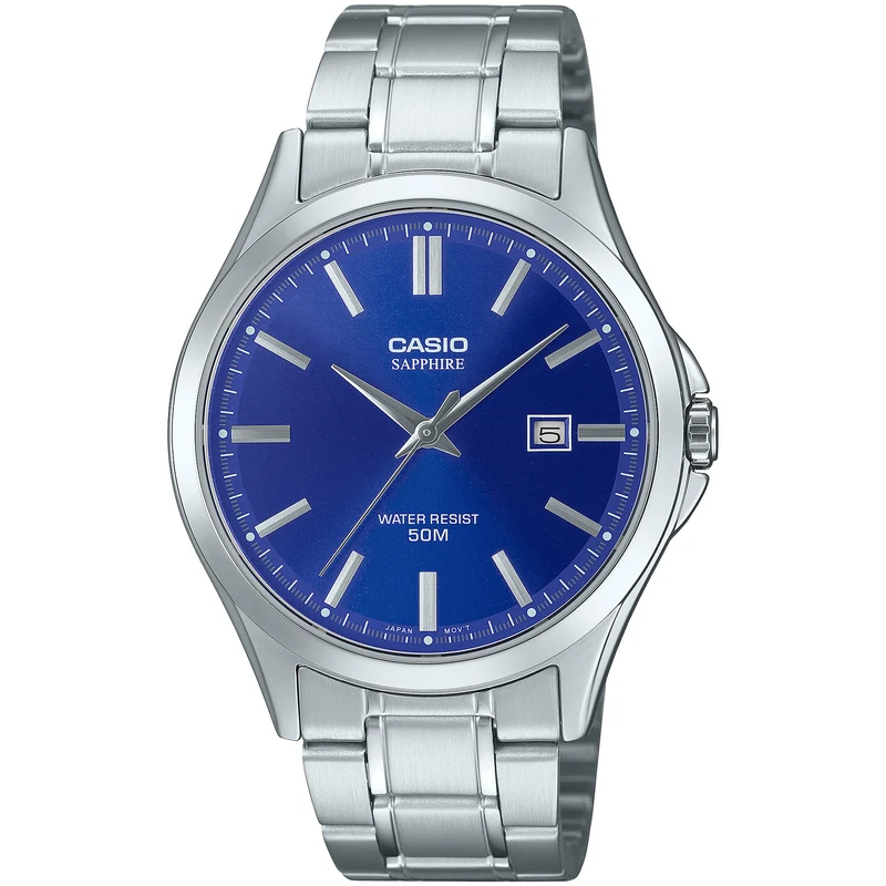 Montre Casio Homme MTS-115D-2A1 Quartz Analogique Argent Bleu
