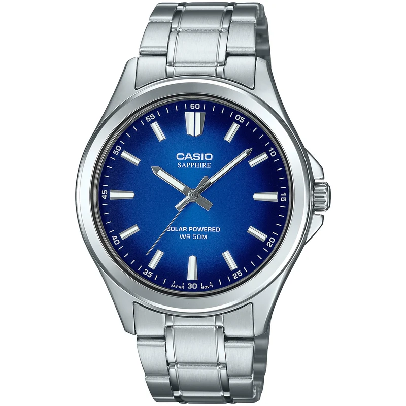 Montre Casio Homme MTS-RS100D-2A Quartz Analogique Argent Bleu