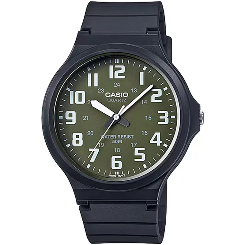Montre Casio Homme MW-240-3B Quartz Analogique Noir Vert