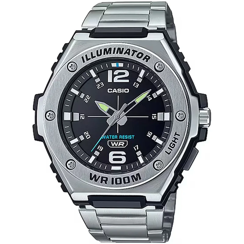 Montre Casio Homme MWA-100HD-1A Quartz Analogique Argent Noir
