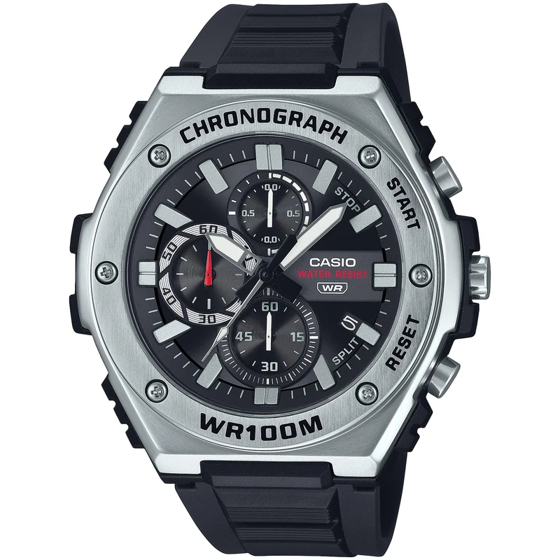 Montre Casio Homme MWA-300H-1A Quartz Analogique Argent Noir