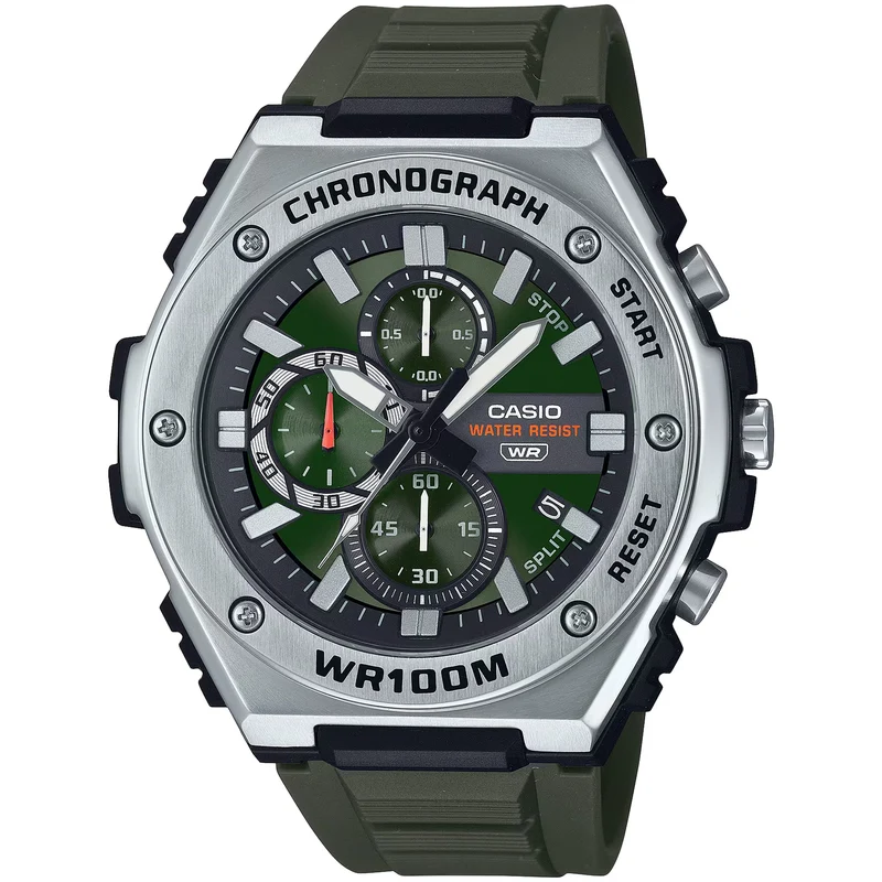 Montre Casio Homme MWA-300H-3A Quartz Analogique Argent Vert