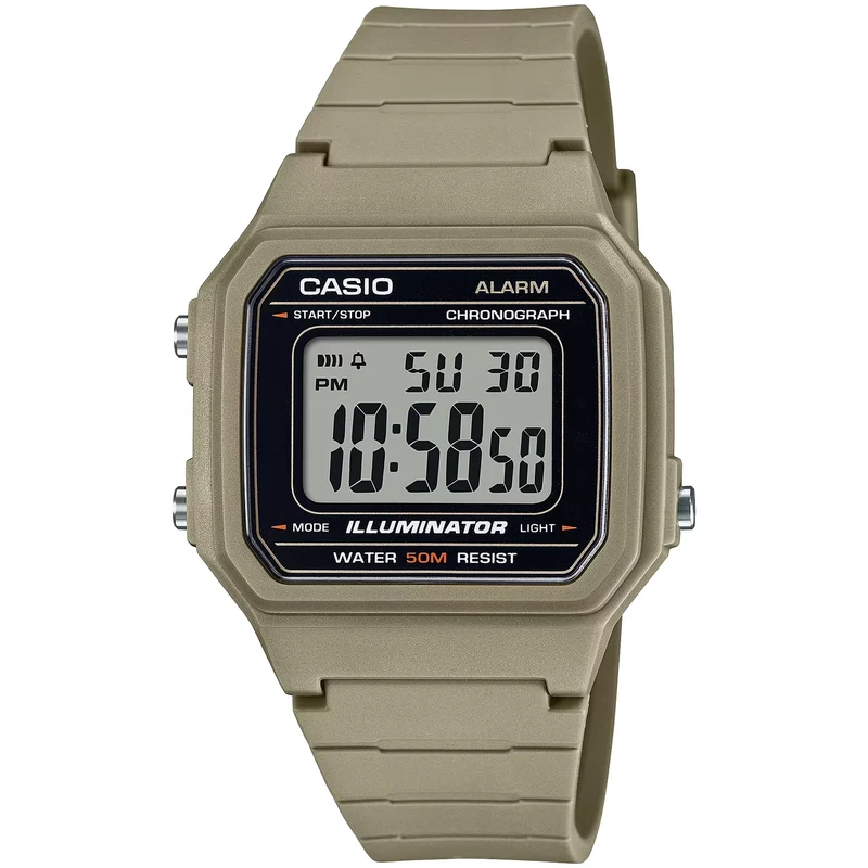 Montre Casio Homme W-217H-5A Quartz Digitale Vert Noir