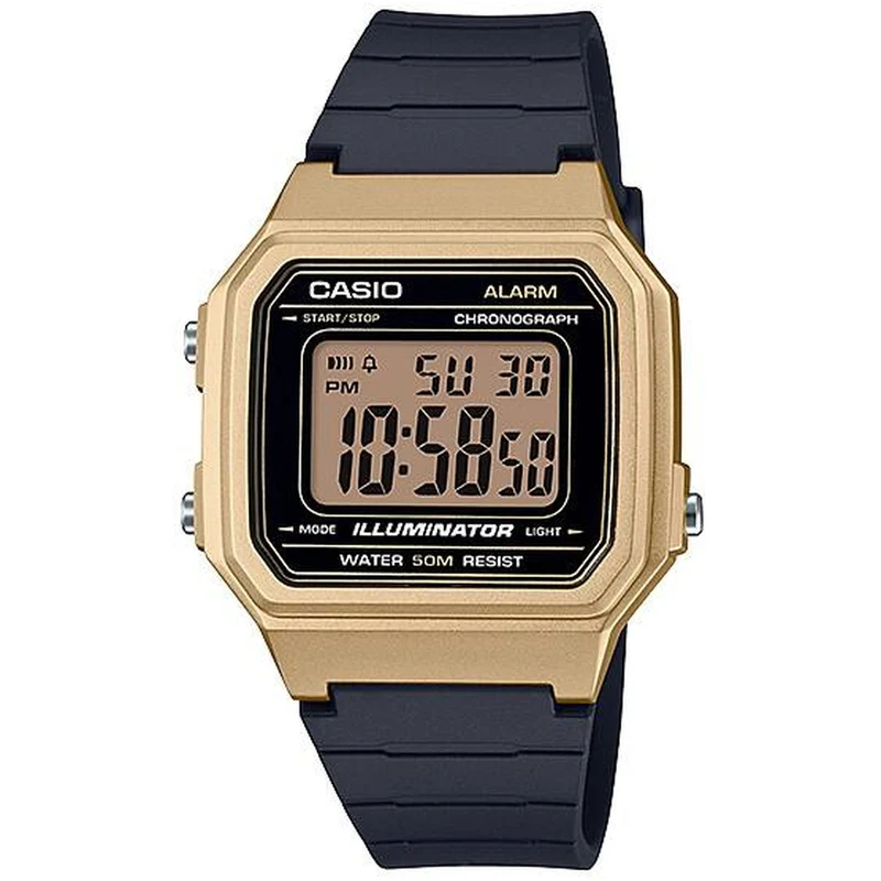 Montre Casio Homme W-217HM-9A Quartz Digitale Doré Noir
