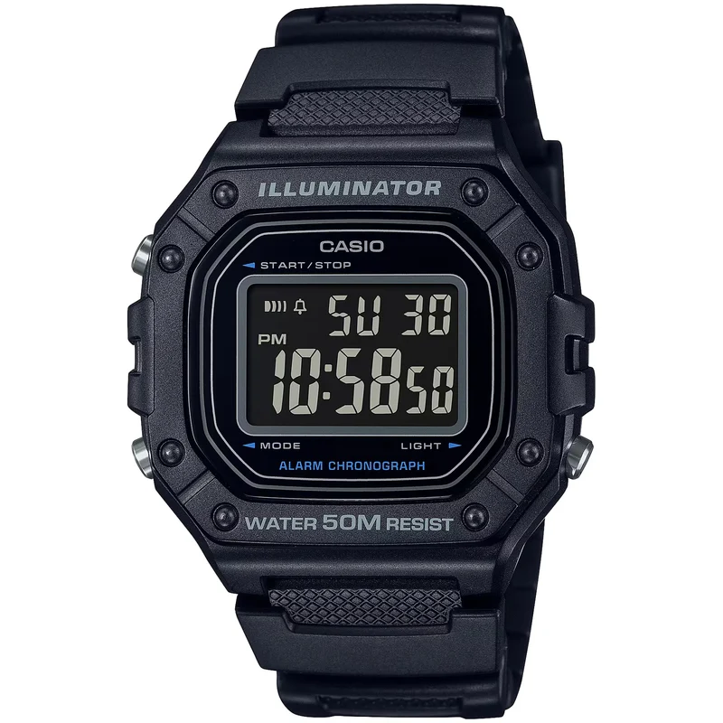 Montre Casio Homme W-218H-1B Quartz Digitale Noir