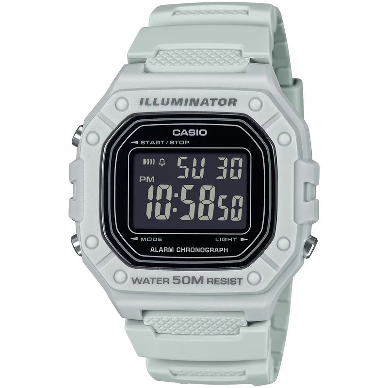 Montre Casio Homme W-218H-8B Quartz Digitale Bleu Noir