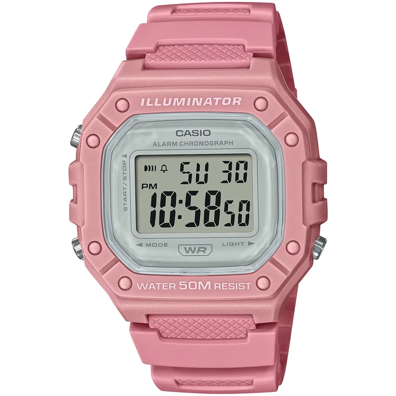 Montre Casio Femme W-218HC-4A Quartz Digitale Beige Rose