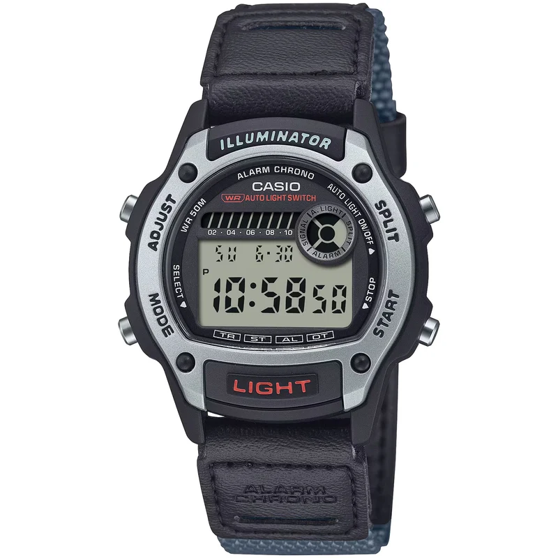 Montre Casio Homme W-220HF-8A Quartz Digitale Argent Noir