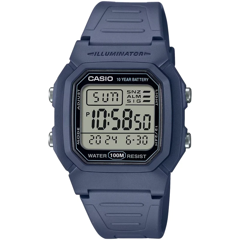 Montre Casio Homme W-800H-2A Quartz Digitale Violet Noir