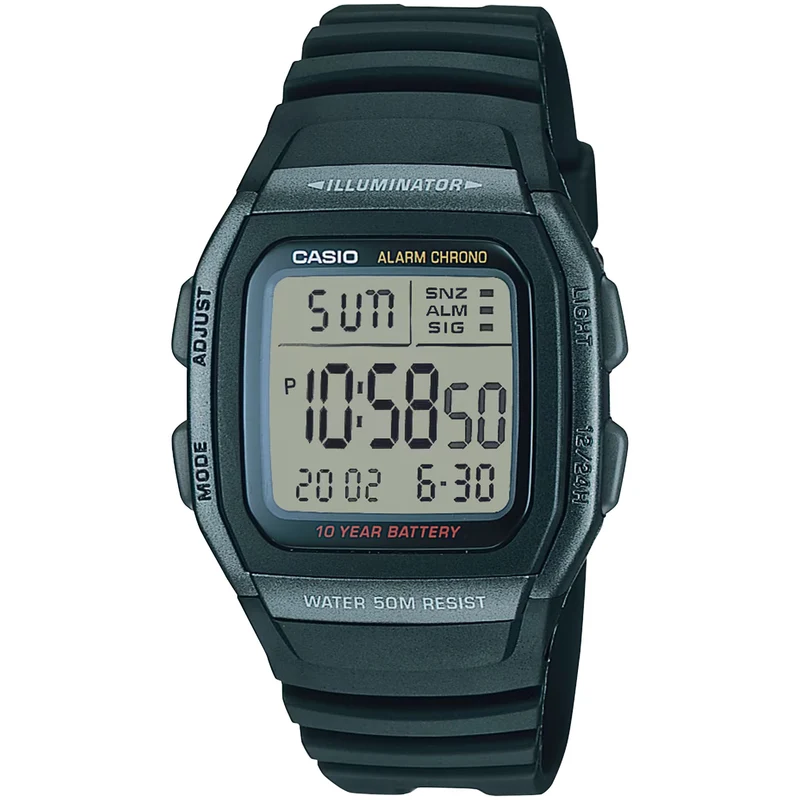 Montre Casio Homme W-96H-1B Quartz Digitale Vert Noir