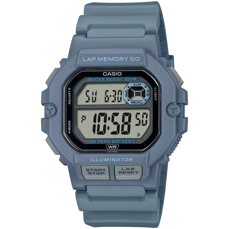 Montre Casio Homme WS-1400H-2A Quartz Digitale Bleu Noir