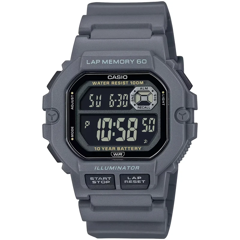 Montre Casio Homme WS-1400H-8B Quartz Digitale Gris Noir