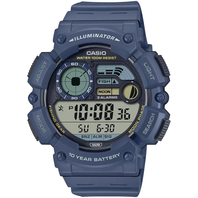 Montre Casio Homme WS-1500H-2A Quartz Digitale Bleu Noir