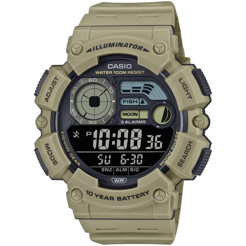 Montre Casio Homme WS-1500H-5B Quartz Digitale Vert Noir