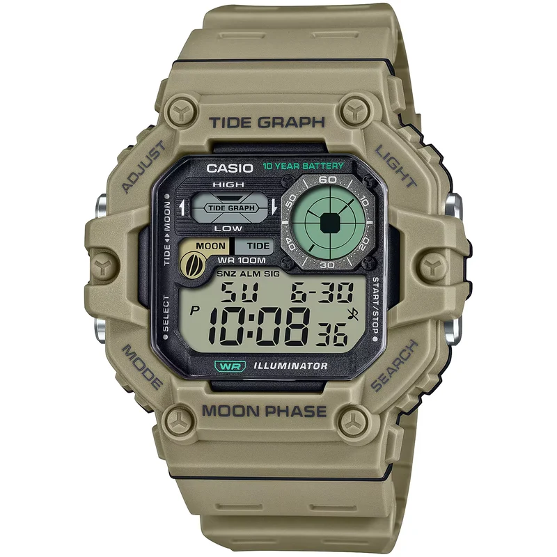 Montre Casio Homme WS-1700H-5A Quartz Digitale Vert Noir