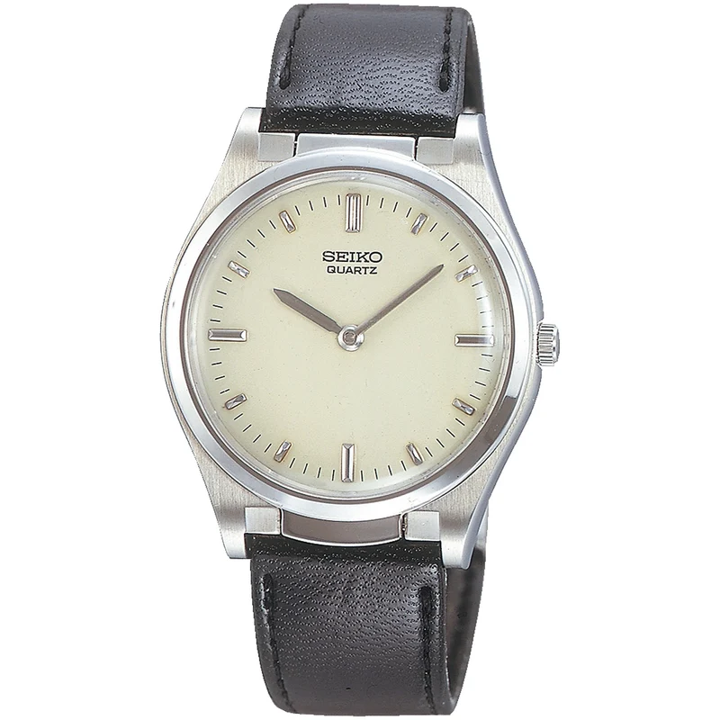 Montre Seiko Braille Homme S23159J5 Argenté Cuir Noir