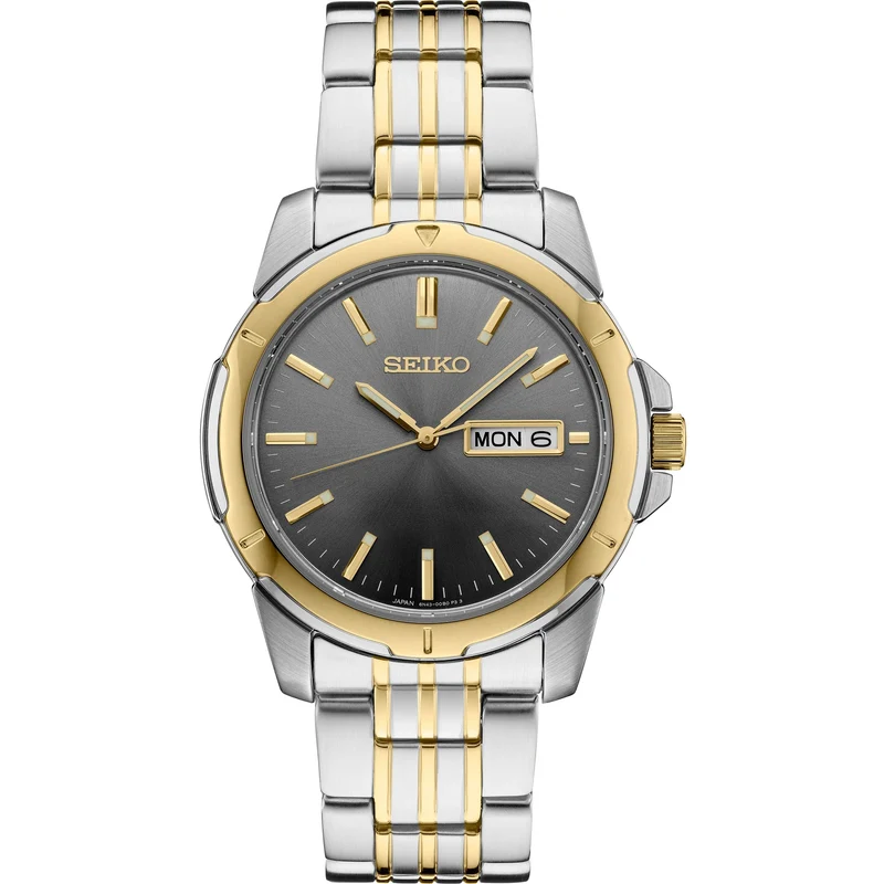 Montre Seiko Essentials Homme SUR356 Gris Doré