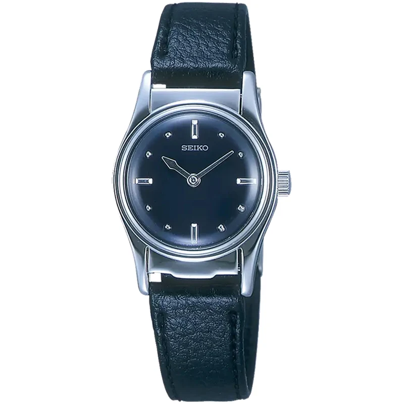 Montre Seiko Braille Femme SWL001J5 Argenté Cuir Noir