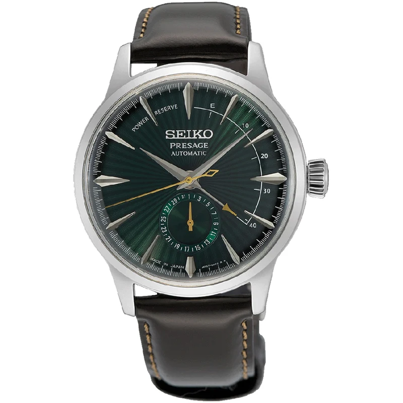Montre Seiko Presage Cocktail Automatique Homme SSA459J1 Petite seconde Vert Mockingbird