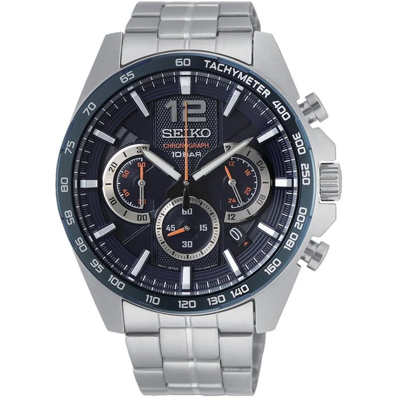 Montre Seiko Chronographe Sport Homme Quartz SSB345P1 Bleu