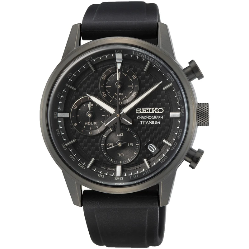 Montre Seiko Chronographe Urban Sports Homme Quartz SSB393P1 Titanium Noir