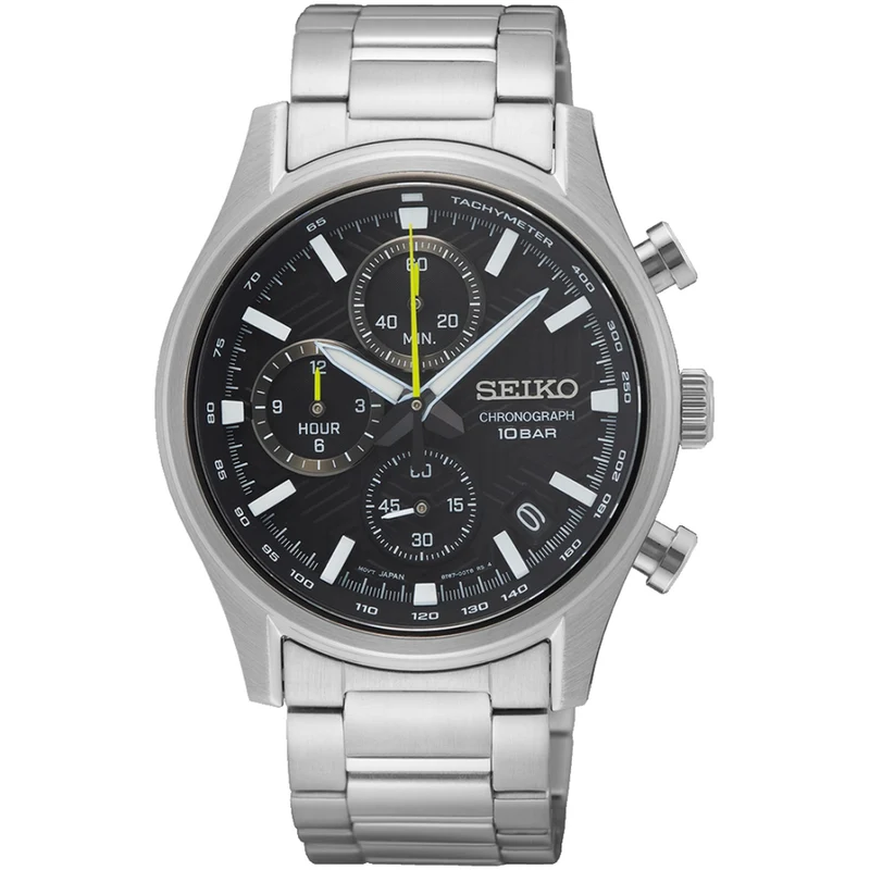 Montre Seiko Chronographe Urban Sports Homme Quartz SSB419P1 Noir