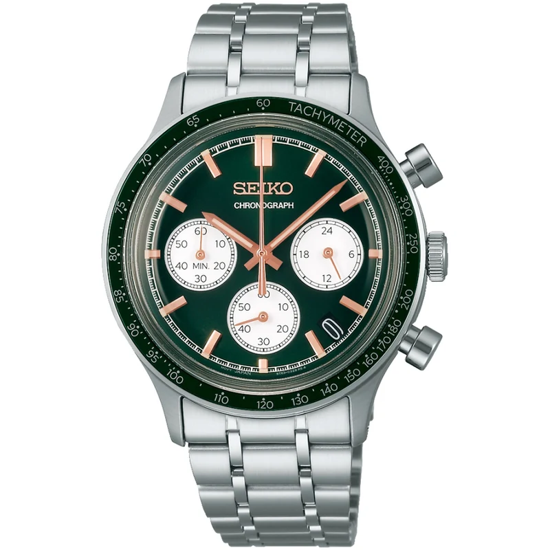 Montre Seiko Chronographe Sports Homme Quartz SSB481P1 Vert