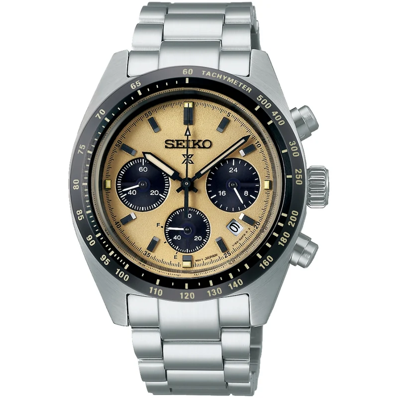 Montre Seiko Prospex Solar Homme SSC817P1 Speedtimer Chronograph Doré